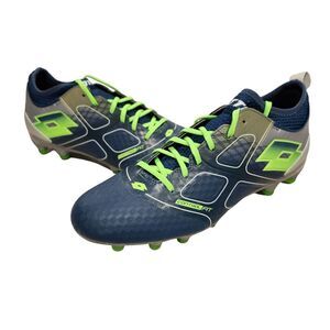 Lotto Maestro 300 FG Men's Soccer Cleat Size 10.5 Blue Mint T6820 ITALY
